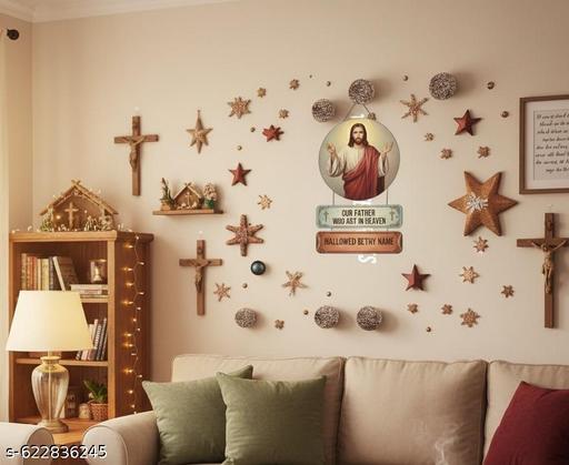 THE TANWAR’S ENTERPRISES NEW JESUS WALL WOODEN WALL HANGING - Velora online store 