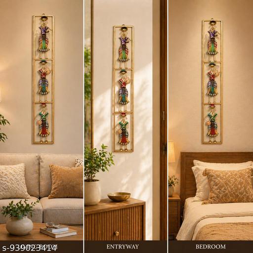 Home Decor Metal Wall Art Hanging | Handmade Decorative Wall Showpiece for Living Room Bedroom Dining Room | Ethnic Musician Wall Decor Frame | Luxury Wall Decoration - Velora online store 