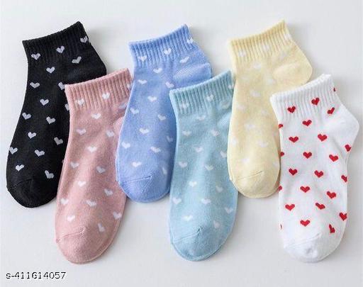 Colorfull Socks Ankle Length Girls And Woman Pair Of 5 - Velora online store 
