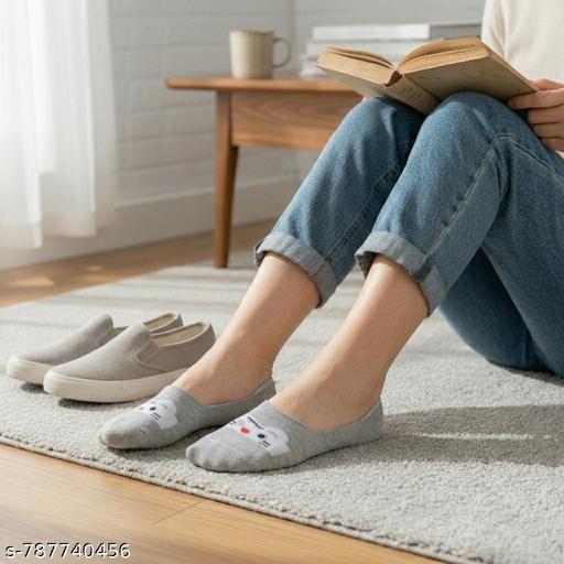 No Show Socks for Women (Pack of 4) – Cute Pink Loafer No Show Liner Socks for Summer, Ladies Socks Combo, Short Jurab, Choti Moje for Girls & Women, Choti Jurab & Moje for Summer - Velora online store 
