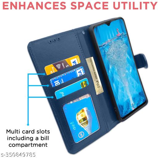 Oppo F9 / F9 Pro / A5 / A5s /A7 / A11k /A12/ Realme 2 / 2 Pro / Realme U1 Flip Cover Magnetic Leather Wallet Case Shockproof TPU for Oppo F9 / F9 Pro / A5 / A5s /A7 / A11k /A12/ Realme 2 / 2 Pro / Realme U1 (Blue) - Velora online store 