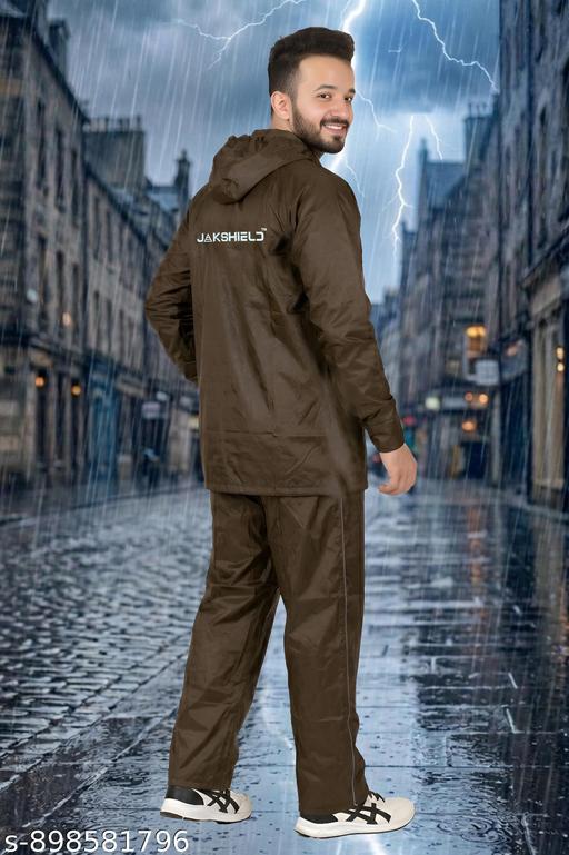 JAKSHIELD Men’s Premium Waterproof Raincoat with Hood and Pant | High-Quality Polystar suit for Bike Riding, Outdoor & Travel | Double Layer Protection Rain - Velora online store 