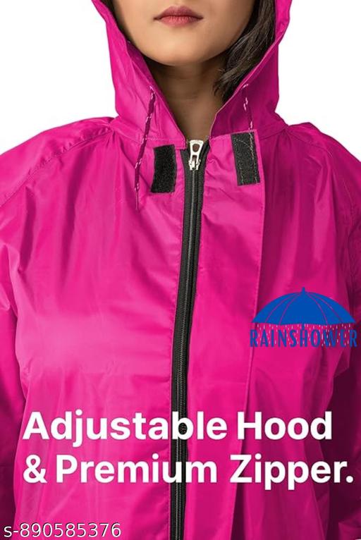KIANSH GALLERY Premium Quality Women’s Raincoat – Full Length Pink Coat - Velora online store 