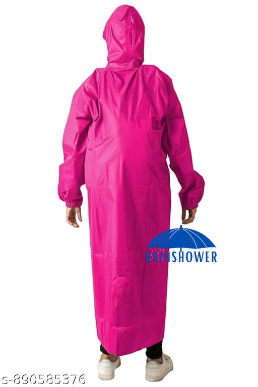 KIANSH GALLERY Premium Quality Women’s Raincoat – Full Length Pink Coat - Velora online store 