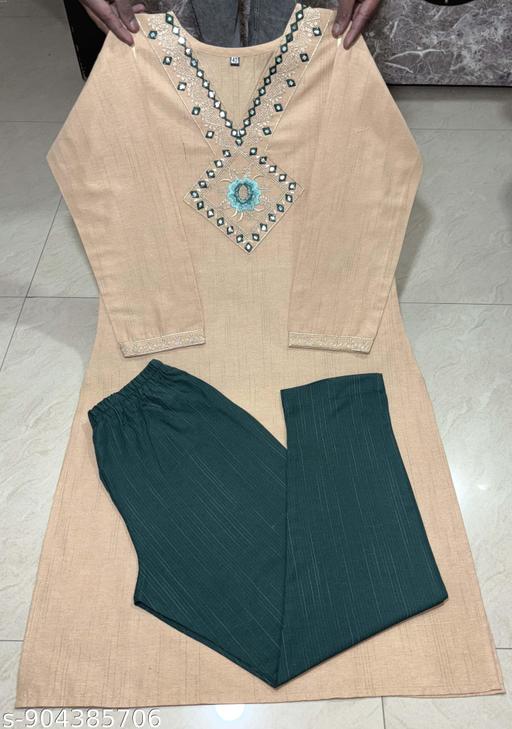 Womens Ethnic Embroidery Top Pant And Dupatta Set - Velora online store 