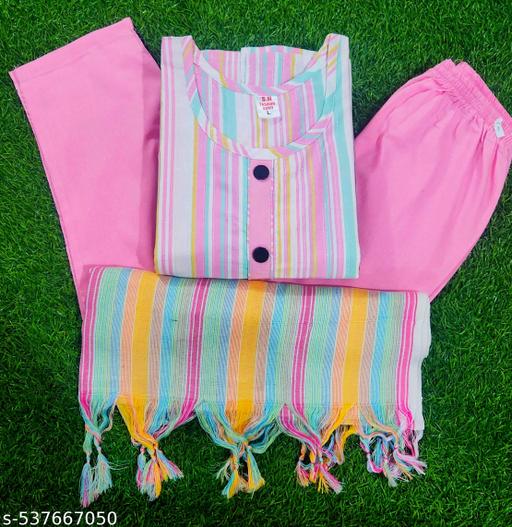 Kurti set with dupatta, Cotton kurti, khadi cotton kurti with trouser - Velora online store 