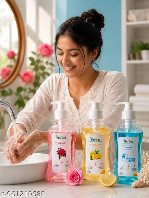 ShuVee Foaming Hand Wash Combo Pack (Rose, Lemon & Aqua Sea Minerals) | Helps Maintain Hand Hygiene | Gentle Daily Cleansing | pH Balanced Formula | Refreshing Fragrance | 250ml Each (Pack of 3) - Velora online store 