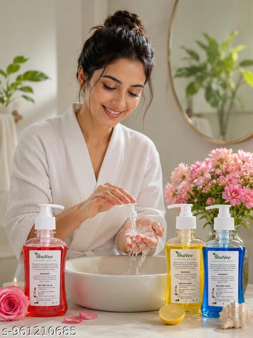 ShuVee Foaming Hand Wash Combo Pack (Rose, Lemon & Aqua Sea Minerals) | Helps Maintain Hand Hygiene | Gentle Daily Cleansing | pH Balanced Formula | Refreshing Fragrance | 250ml Each (Pack of 3) - Velora online store 