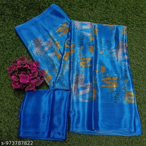 Exclusive Fancy Printed Crepe Saree with Matching Printed Blouse, Combining Lightweight Everyday Wear, Parties, and Special Occasions - Velora online store 