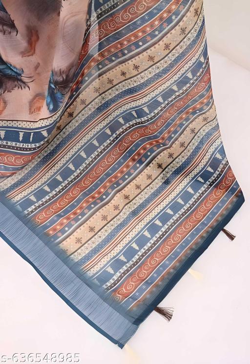 Latest Cotton Linen Saree for Women with Blouse Piece|Lightweight Feather Print Saree|Daily Wear,Office Wear & Casual Ethnic Saree|Handloom Look Summer Friendly Saree|Trendy Designer Printed Cotton Linen Saree|Breathable Comfortable Saree for Hot Weather| Stylish Saree for Work Festive - Velora online store 