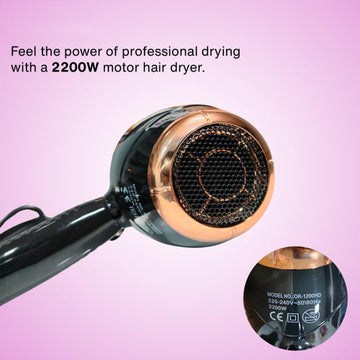 Orbit Professional Electric Hair Dryer with Concentrator Nozzle (1 Pc) - Velora online store 