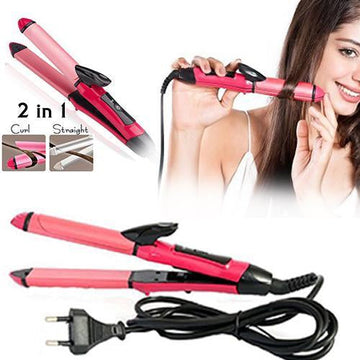 2-in-1 Hair Straightener & Curler – Ceramic Plates | Calm & Curl - Velora online store 