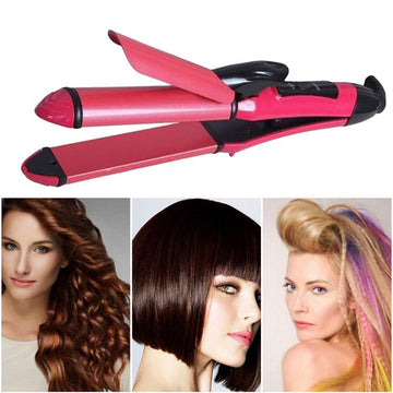2-in-1 Hair Straightener & Curler – Ceramic Plates | Calm & Curl - Velora online store 