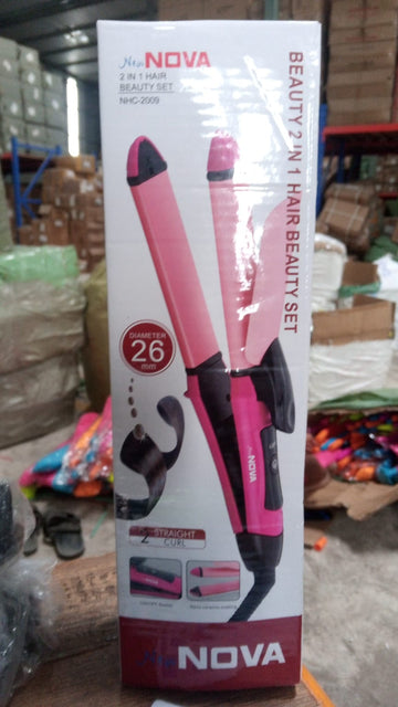 2-in-1 Hair Straightener & Curler – Ceramic Plates | Calm & Curl - Velora online store 