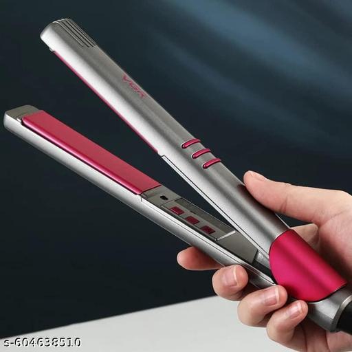 V-580 Professional Hair Straightener & Curler – 2-in-1 Ceramic Flat Iron, Fast Heating, Adjustable Temperature, Dual Use Styling Tool with LED Display & 360° Swivel Cord - Velora online store 
