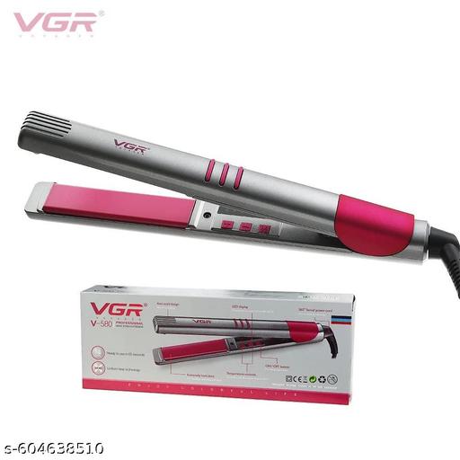 V-580 Professional Hair Straightener & Curler – 2-in-1 Ceramic Flat Iron, Fast Heating, Adjustable Temperature, Dual Use Styling Tool with LED Display & 360° Swivel Cord - Velora online store 