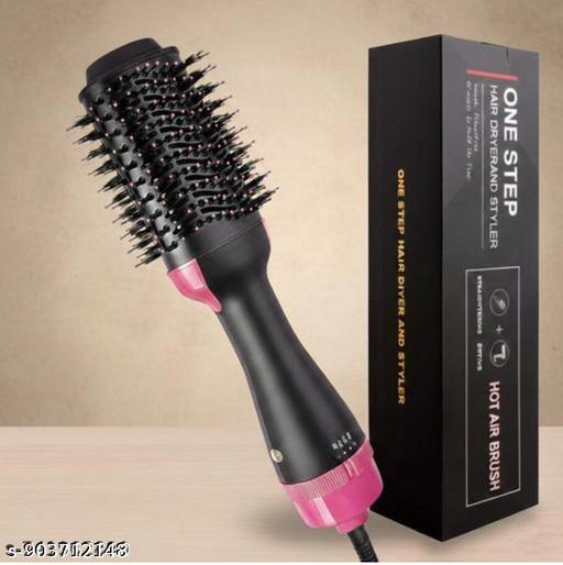 3-in-1 Hot Air Brush Hair Dryer & Volumizer – Salon Blow Dryer, Straightener & Styler with 3 Speed Settings - Velora online store 