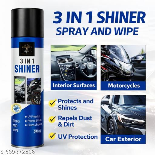 3-in-1 Car & Bike Shiner Spray – Outer Body Shine Aerosol 500ml - Velora online store 