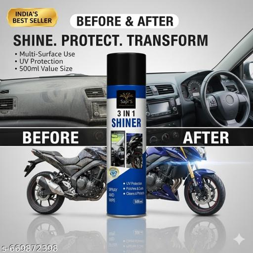 3-in-1 Car & Bike Shiner Spray – Outer Body Shine Aerosol 500ml - Velora online store 
