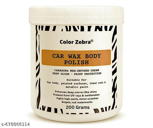 Color Zebra Car Wax Body Polish, Carnauba Wax Infused Paste, 200g, Deep Gloss & Paint Protection, UV & Oxidation Protection, for Car Body, Clear Coat & Metallic Paint - Velora online store 