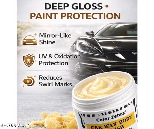 Color Zebra Car Wax Body Polish, Carnauba Wax Infused Paste, 200g, Deep Gloss & Paint Protection, UV & Oxidation Protection, for Car Body, Clear Coat & Metallic Paint - Velora online store 