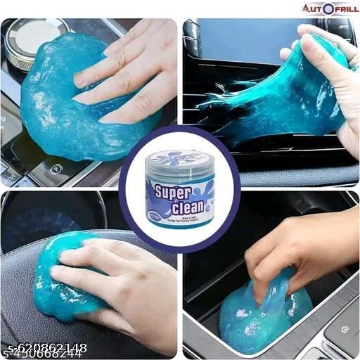 Super Cleaning Gel Cleaner For CarAC Vent interior Dust Cleaner for Keybord, Computer, Laptop, Home Office Window Grill &Electronics Cleaninig Gel (Blue) (Pack of 1) - Velora online store 