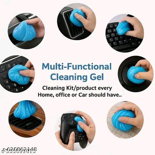 Super Cleaning Gel Cleaner For CarAC Vent interior Dust Cleaner for Keybord, Computer, Laptop, Home Office Window Grill &Electronics Cleaninig Gel (Blue) (Pack of 1) - Velora online store 