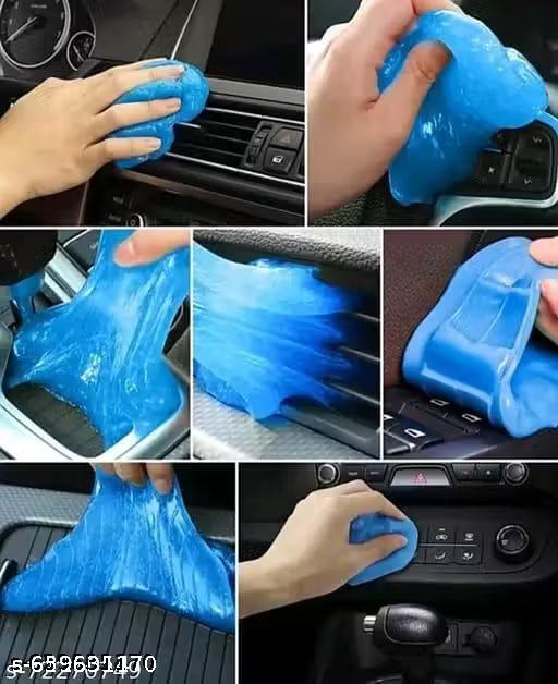 Super Cleaning Gel Cleaner For CarAC Vent interior Dust Cleaner for Keybord, Computer, Laptop, Home Office Window Grill &Electronics Cleaninig Gel (Blue) (Pack of 2) - Velora online store 
