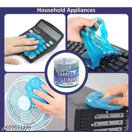 Super Cleaning Gel Cleaner For CarAC Vent interior Dust Cleaner for Keybord, Computer, Laptop, Home Office Window Grill &Electronics Cleaninig Gel (Blue) (Pack of 2) - Velora online store 