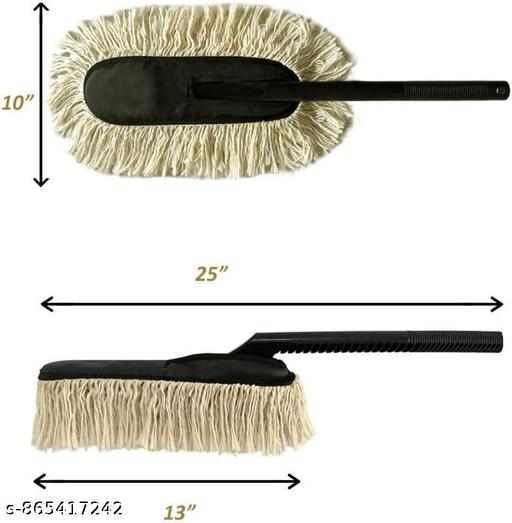 Car Duster Brush, Scratch-Free Vehicle Cleaning Tool with Wax-Treated Cotton Strands, Reusable Duster for Cars, Bikes, SUVs & Trucks - Velora online store 