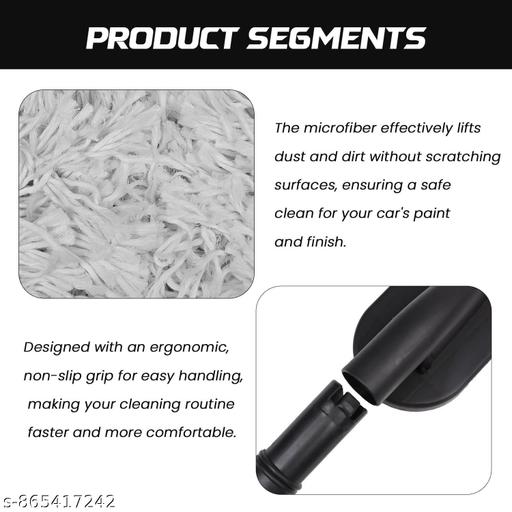 Car Duster Brush, Scratch-Free Vehicle Cleaning Tool with Wax-Treated Cotton Strands, Reusable Duster for Cars, Bikes, SUVs & Trucks - Velora online store 