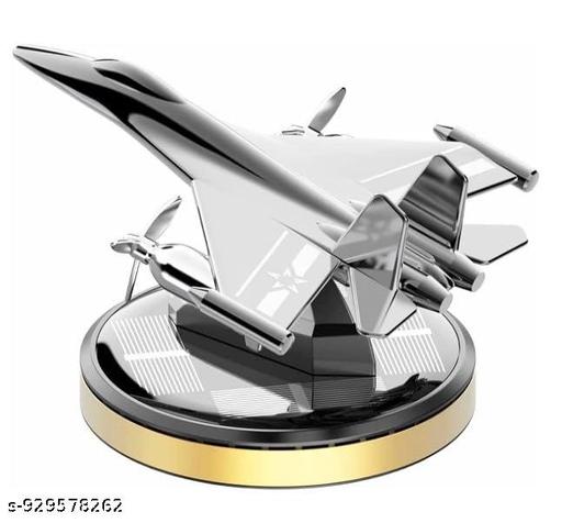 Solar Powered Jet Air PERFUME  for Car Interior Dashboard, Accessories,  Diffuser (Silver), Oil, Pack of 1 - Velora online store 