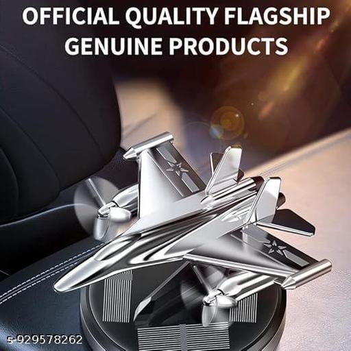 Solar Powered Jet Air PERFUME  for Car Interior Dashboard, Accessories,  Diffuser (Silver), Oil, Pack of 1 - Velora online store 