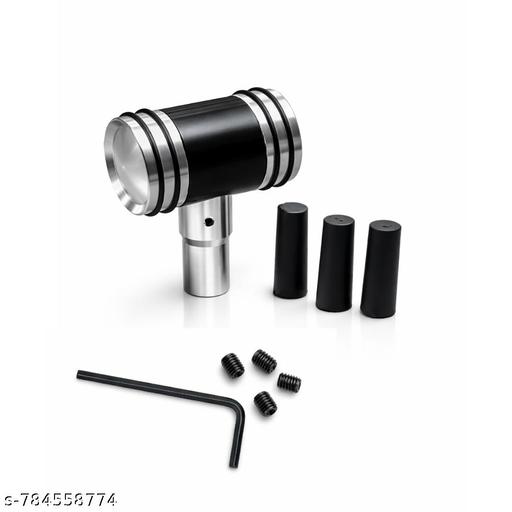 Racing Style Gear Knob – Universal Manual Car Shifter (Black & Silver Finish) - Velora online store 