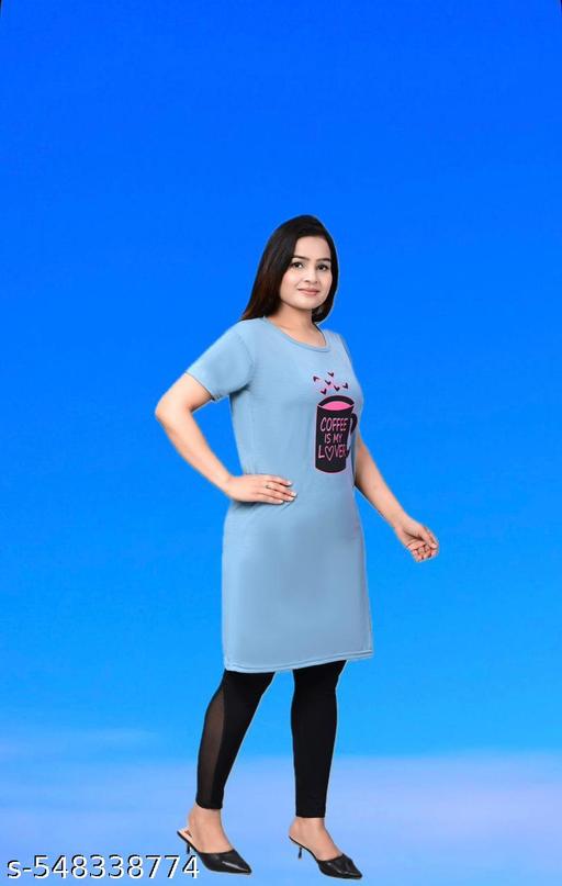 Stylish Night Wear Long T-Shirt, Nightdress For Women - Velora online store 