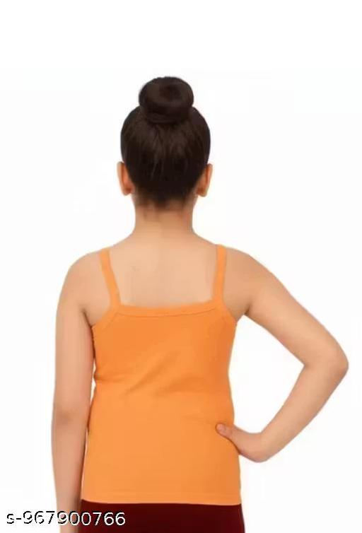 (Pack of 3 ) New Stylish Best Quality Pure cotton Classy girl kids semis Sleevless Printed Regular Fit cotton innerwear Daily wear, Spaghetti, Camisoles & Vests combo Pack multicolor. - Velora online store 