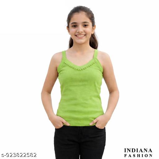 Pack of 6 Best Collection with the Girls Cotton Camisole, Best Quality Innerwears, featuring delicate lace trim. Perfect for stylish layering and breathable, all-day comffort - Velora online store 
