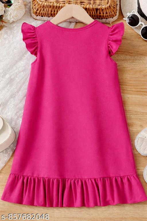 KEESOR Toddler Girls Crew Neck Casual T-shirt Dress|Kids Summer Clothes|GIRLS TSHIRT FROCK - Velora online store 