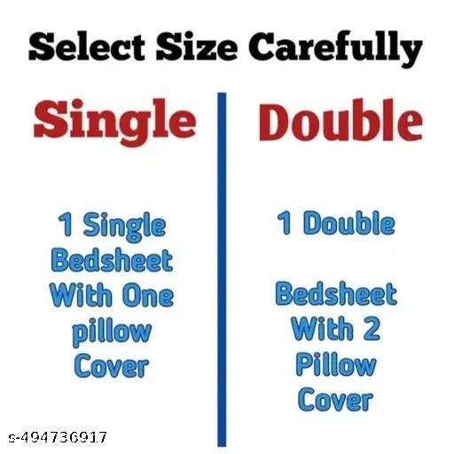 GOODFIT® Prime Collection Pack of 1 Double Bedsheet with Free 2 Pillow Covers |  Soft and Comfortable  Long Lasting & Wrinkle Free with Full size of  90x90 Inch - Velora online store 