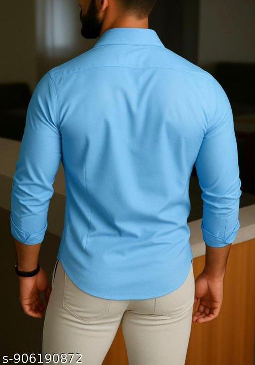 Men's Everyday Solid Slim Fit Full Sleeve Formal Shirt - Velora online store 
