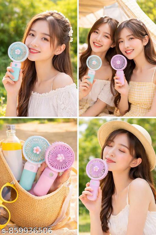 Portable Mini Fan High Speed Mini Fan with Stand With Multi Colour Pack of 2 - Velora online store 