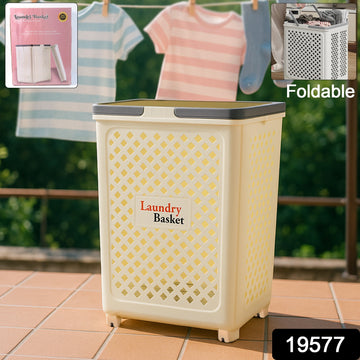 Foldable Laundry Basket with Wheels – Portable & Ventilated - Velora online store 