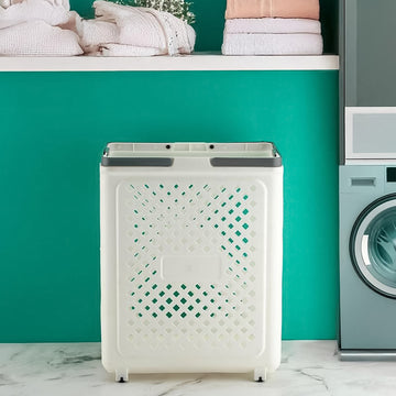 Foldable Laundry Basket with Wheels – Portable & Ventilated - Velora online store 
