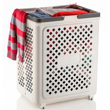 Foldable Laundry Basket with Wheels – Portable & Ventilated - Velora online store 
