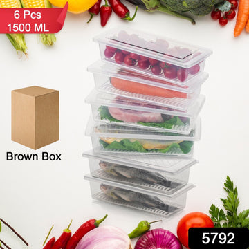 Freezer Storage Containers – 6-Pack 1500ML with Drain Plate | Organivo - Velora online store 