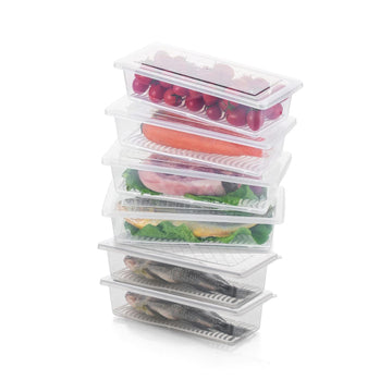 Freezer Storage Containers – 6-Pack 1500ML with Drain Plate | Organivo - Velora online store 