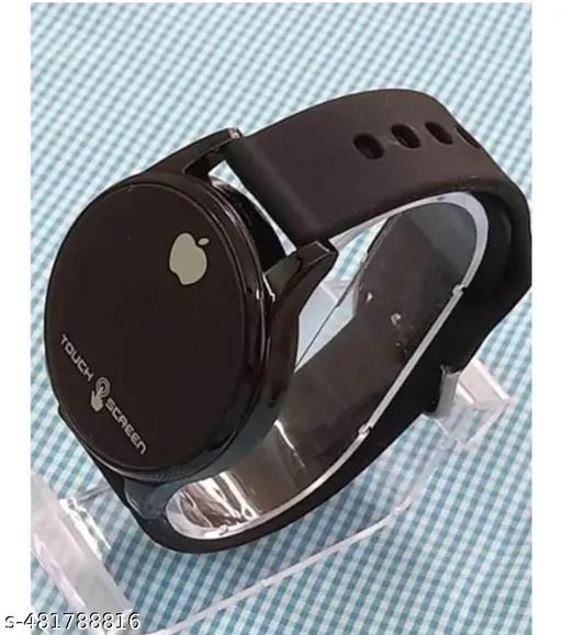 Top Trendy Touch Screen Digital Green LED Black Color Round dial Watch for boys & Girls - Velora online store 