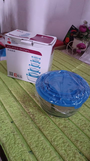 Glass Bowl Set – 5-Piece Modern Storage | Organivo - Velora online store 