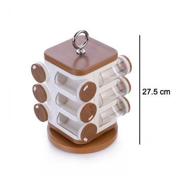 Revolving Spice Rack – 12-Jar Masala Box for Kitchen | Ganesh - Velora online store 