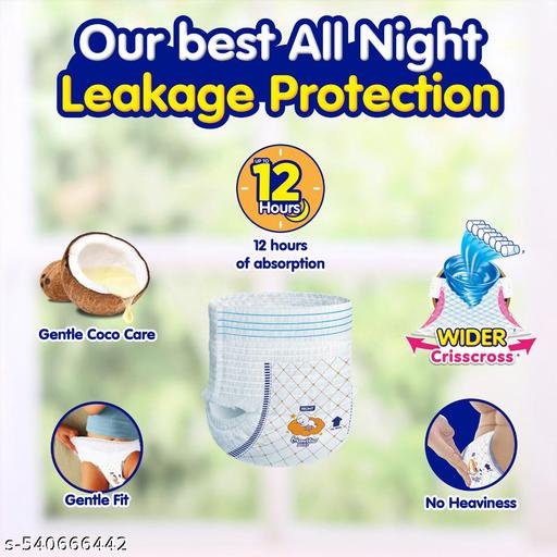 Pants All Night Absorb Baby Diapers with Gentle Coco Care | Large (L) | 40 Count - (9-14 kg) - Velora online store 